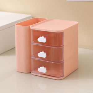 Temporizador de plástico resistente al agua, portalápices <span class=keywords><strong>en</strong></span> <span class=keywords><strong>la</strong></span> <span class=keywords><strong>nube</strong></span>, cajón de escritorio transparente, caja de <span class=keywords><strong>almacenamiento</strong></span> para papelería, escritorio ordenado, hogar - Product Image 4