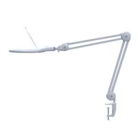 Lampe loupe à pince avec bras articulé métallique double articulation, cache-poussière, loupe en verre, design sans clip, lumière pour travaux de broderie