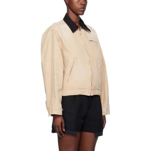 <strong>Beige</strong> Destroyed <strong>Denim</strong> <strong>Jacket</strong> Latest Fashion Design High Quality <strong>Women</strong> Custom Design Non-stretch <strong>Denim</strong> <strong>Jacket</strong> - Product Image 2