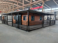 Maßgefertigte 20ft 30ft 40ft Tiny Villa Doppelflügel-Fertighaus Erweiterbares Faltbares Mobiles Containerhaus für Camping und Outdoor