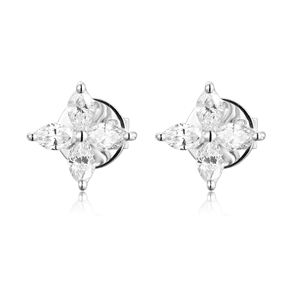 Pendientes de Aro con Diamantes Cultivados en Laboratorio, Chapados en Oro de 14K, 0.80ct, Corte Brillante, Certificados por IGI, de Lujo, para Hombres y Mujeres, Regalo para Bodas y Fiestas, VS - Product Image 1