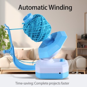 Enrouleur de fil électrique avec interface USB, outil de tricotage en plastique pour organiser les pelotes de laine, accessoires pour machine à coudre - Product Image 2