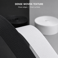 Bande élastique noire et blanche de 4 cm, 10 m, lot de 2, haute élasticité, pour la couture de ceintures de vêtements
