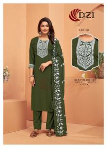 Costume Salwar 3 pièces en coton viscose d'approvisionnement direct d'usine pour mariage et festival d'Inde - Product Image 6