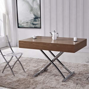 Hot Sale Dining Room Furniture Fold Wooden <b>Table</b> Chrome <b>Legs</b> Multifunction Folding Smart B2086 Fold up Dining Room <b>Tables</b> B2086 - Product Image 4
