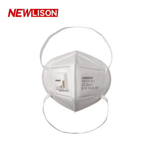 NEWLISON masker wajah sekali pakai, 5 lapis bernapas bentuk cangkir Industri disetujui CE PPE tanpa anyaman masker debu - Product Image 4