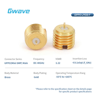 Conector RF de montaje en mamparo macho GPPO Mini-SMP DC 40GHz Latón para aplicaciones de PCB y RF