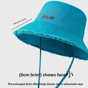 Chapeau Bob Ajustable Personnalisable avec Cordon de Serrage, Chapeau de Pêcheur Anti-UV avec <span class=keywords><strong>Boucle</strong></span> Rétractable pour Hommes et Femmes - Product Image 2