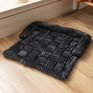 Otoño Invierno cálido sofá cuadrado nido de coche moderno a cuadros almohadilla para mascotas para Gatos Perros suave y lindo patrón sólido perrera para perros perrera para gatos - Product Image 5