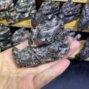 <span class=keywords><strong>Cabeza</strong></span> <span class=keywords><strong>de</strong></span> Dragón <span class=keywords><strong>de</strong></span> Cristal Yooperlite Tallada a Mano, Cristal Natural con Reacción UV, para Decoración y Regalo, en Oferta - Product Image 3