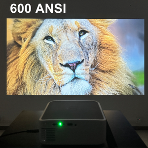 Xách tay mini 4K Video chiếu 300 ''Màn hình 600 ANSI Android chiếu Rạp hát tại nhà projecteur 4k Mini proyector chiếu - Product Image 2