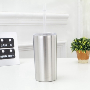 2025 hot <b>sale</b> double wall stainless steel 12 oz straight skinny tumbler coffee mug with lids and <b>straw</b> - Product Image 3
