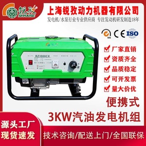 Générateur à essence Shanghai Ruizi RZ3900CX 220V 3KW monophasé portable pour usage domestique avec stabilisateur de tension AVR - Product Image 4