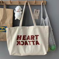 Tas Belanja Promosi Kanvas Ramah Lingkungan Desain Personal dengan Pegangan dan Kantong, Dapat Digunakan Kembali, Kemasan Kustom untuk Supermarket