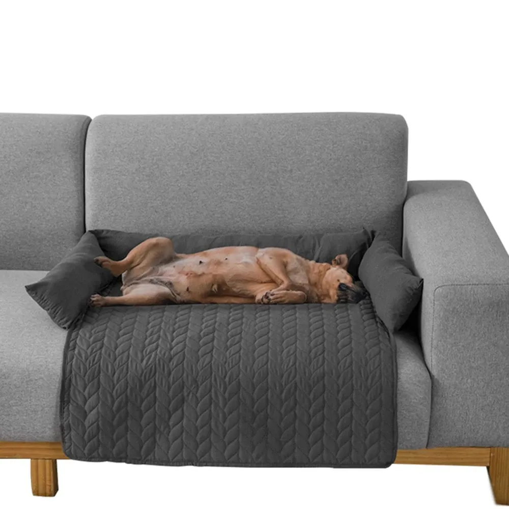 Vente en gros OEM, protection de siège imperméable pour chiens et chats, tapis de couchage pour animaux de compagnie, canapé-lit avec traversin de cou