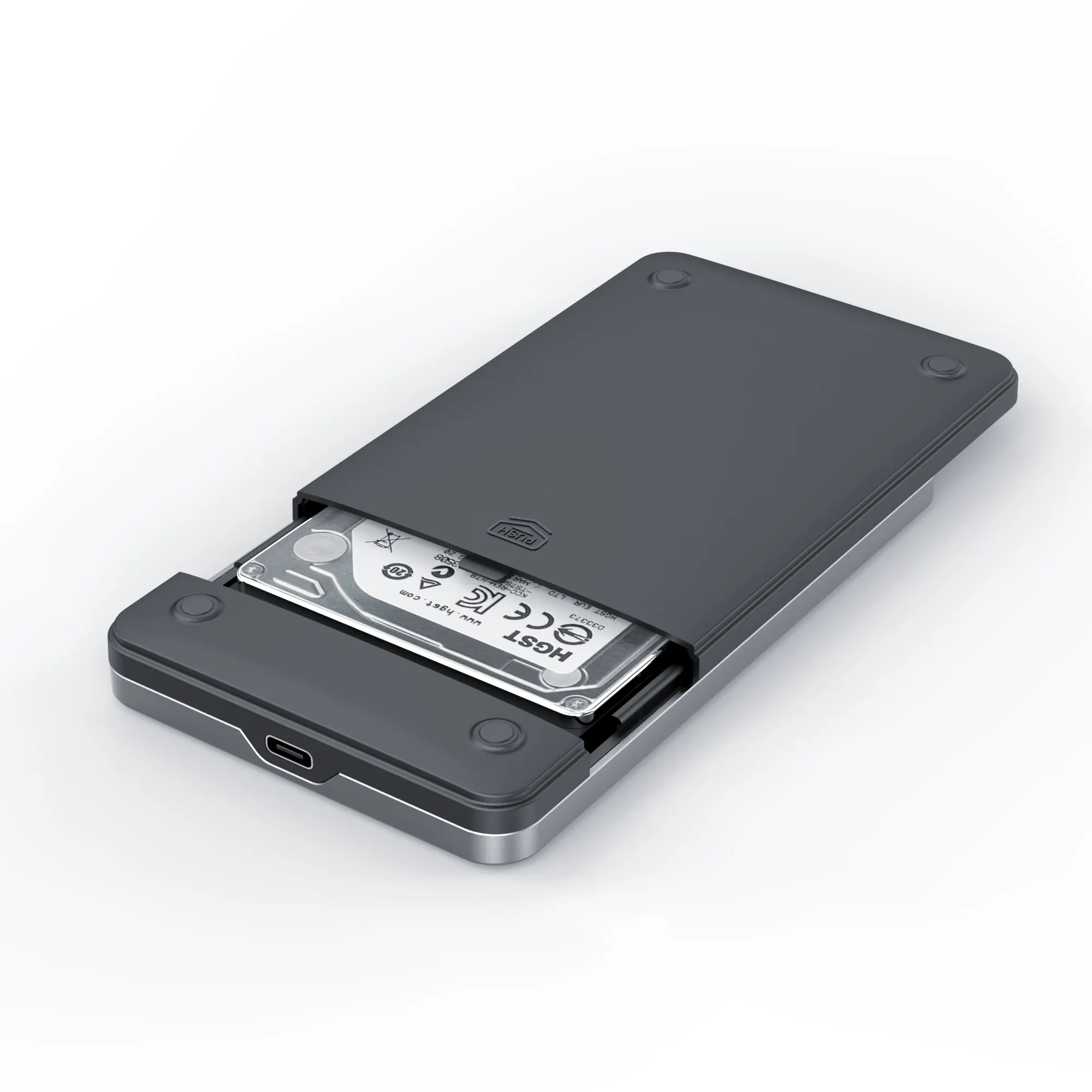 Feixuan-carcasa de disco duro de aluminio, carcasa de disco externo de 2022 pulgadas, SATA a USB3.1, 5Gbps, con adaptador USB C, compatible con UASP, 2,5