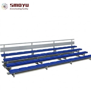 <span class=keywords><strong>Gradas</strong></span> Modulares Retráctiles de 4 Filas para Interiores, 64 Asientos Plegables de Aluminio, <span class=keywords><strong>Gradas</strong></span> Portátiles con Ruedas para Todas las Estaciones, OEM - Product Image 2