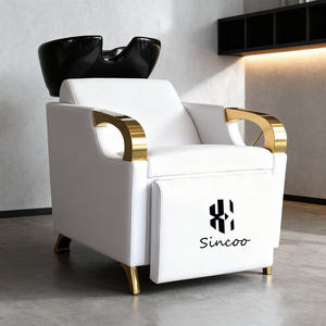 Sillón de Lavacabezas para Salón de Belleza y Spa Capilar, Equipo de Spa para Cabeza, Cama de Lavacabezas Negra con Patas Elevadas - Product Image 5
