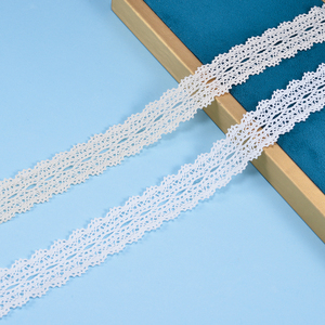 Elegante Nastro in Pizzo di Cotone <span class=keywords><strong>all</strong></span>'<span class=keywords><strong>Uncinetto</strong></span>, Larghezza 2,5 cm, Stile Vintage, Bordo Bianco per Abiti e Scarpe - Product Image 1