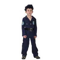Abbigliamento all'ingrosso all'ingrosso bambini poliziotto Cosplay ragazze poliziotta uniforme bambini carriera giorno Costume HCBC-028