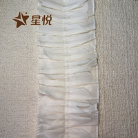 Dentelle à volants 3D froissée double couche, dentelle à double frange en chiffon à pétales, accessoires DIY Lolita pour poignets et ourlets de jupe