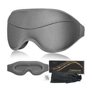 Masques pour les <span class=keywords><strong>yeux</strong></span> 3D occultants profilés pour pochette de voyage en mousse à mémoire de forme et oreille avec matériau en cristal <span class=keywords><strong>hydratant</strong></span> - Product Image 6