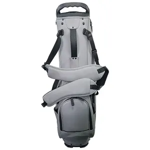 Toptan özel tasarım lüks hafif su geçirmez pu deri golf erkekler ve kadınlar için çanta standı