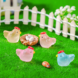 Figurine d'animal en résine peinte à la main et lumineuse pour la décoration de la maison, les fêtes ou les micro-paysages de maison de poupée - Product Image 6