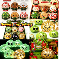 Woti Jumbo Grinch Dumpling Squishy Toy Halloween Christmas Glitter Jelly Blind Box Hadiah Promosi