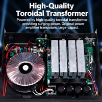 Amplificateur de puissance LV-650, double canal, 2*600W 8ohm, 2*900W 4ohm, amplificateur stéréo professionnel pour scène, KTV, système de sonorisation PA