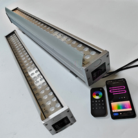 72 pièces RGBW 4 en 1 288w DMX512 RDM Barre lumineuse LED pour scène, éclairage linéaire de façade, éclairage mural, application extérieure