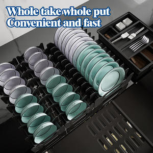 Cestini Portaoggetti Multifunzionali dal Design Moderno per <span class=keywords><strong>Cassetti</strong></span>, Organizer Scorrevole Elegante per <span class=keywords><strong>Pentole</strong></span> e Padelle, Uso in <span class=keywords><strong>Cucina</strong></span>, Casa, Bar e Armadio - Product Image 2