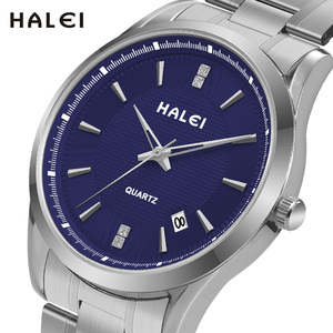 Montre à quartz pour homme HALEI, cadran rond, affichage analogique de la date, mouvement japonais, vente en gros - Product Image 2