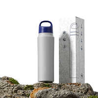 Bouteille d'eau d'aventure 450 ml en titane pur TA1, 12h chaud, 24h froid, flottante, antibactérienne, anti-fuite, avec logo personnalisé, vente en gros