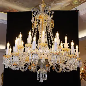 Lampe suspendue en Cristal K9 de Style européen moderne, lustre de mariage