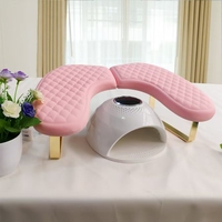 Repose-main professionnel en cuir PU souple en forme de U avec technologie UV, forme liquide et fonction amovible