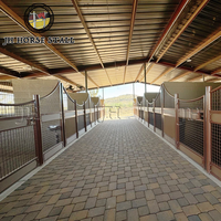 Panneau avant de box de chevaux en bambou, ventilé, en WPC galvanisé, sur mesure, de taille ajustable, pour écuries préfabriquées JH