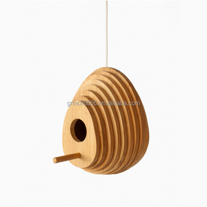 2026 Houten Boomring Vogelhuisje Buiten Hangend Decoratief Vogelhuis Natuurlijk Hout Dennenframe Vogelhuisje Voor Vinken Zangvogels - Product Image 1