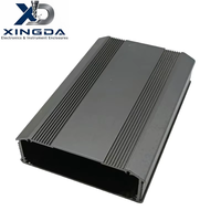 Boîtier de dissipation thermique en aluminium extrudé anodisé gris à double ailette pour module de carte de circuit imprimé d'alimentation