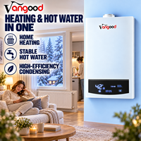 Chaudière à gaz à condensation pré-mélangée pour protection contre le gel, chauffage domestique et alimentation en eau chaude pour climats froids et zones hivernales