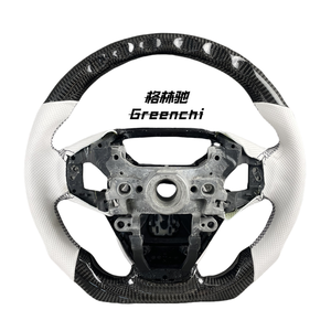Volante de Fibra de Carbono y Cuero Personalizable para Honda Civic Décima Generación, Modificación sin Airbag - Product Image 4