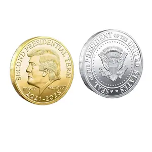 Souvenir kualitas tinggi mode kustom desain karakter Amerika kerajinan logam koin tantangan Logo berlapis emas
