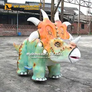 My dino passeio elétrico animatronic, caminhada triceratops