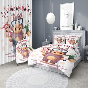 Ensemble de housse de <span class=keywords><strong>couette</strong></span> personnalisé imprimé en 3D avec rideau occultant literie de haute qualité - Product Image 6