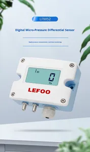 NOUVEAU Capteur de pression LEFOO LFM52 pour utilisation en conduite de ventilation et de canalisation d'air propre, IP65, matériau ABS, affichage numérique - Product Image 3