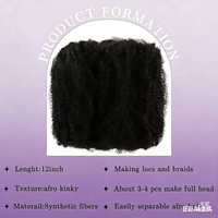 Cheveux Afro Kinky en vrac pour Passion Twists, Cheveux synthétiques doux pour tresses africaines et torsades