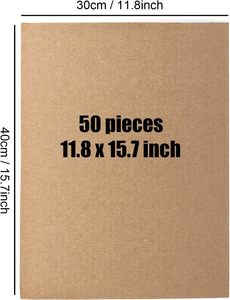 Hojas de cartón corrugado marrón personalizadas Insertos de cartón de una sola pared Separadores de cartón plano Hoja de papel de embalaje para correo - Product Image 4