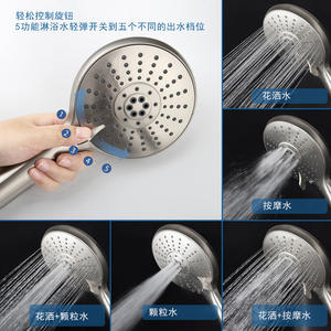 Cabezal de Ducha de 10 Pulgadas con Rociador Superior Grande de 5 Funciones y Ducha de Mano con Cartucho de Filtro Personalizable - Product Image 5