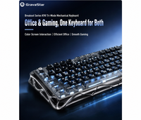 Teclado Mecánico GravaStar K98 Tri-Modo, Montaje Gasket, Carcasa de Aleación de Aluminio, PBT RGB, para Juegos y Oficina, Compatible con Windows y MacOS