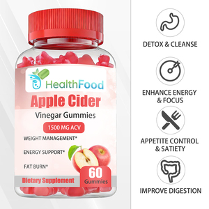 Hot Sale Premium Apple Cider Vinegar Gummies 1500mg ACV Weight Management Supplement Burn Belly Fat Slimming <b>Gummy</b> <b>Candy</b> - Product Image 3